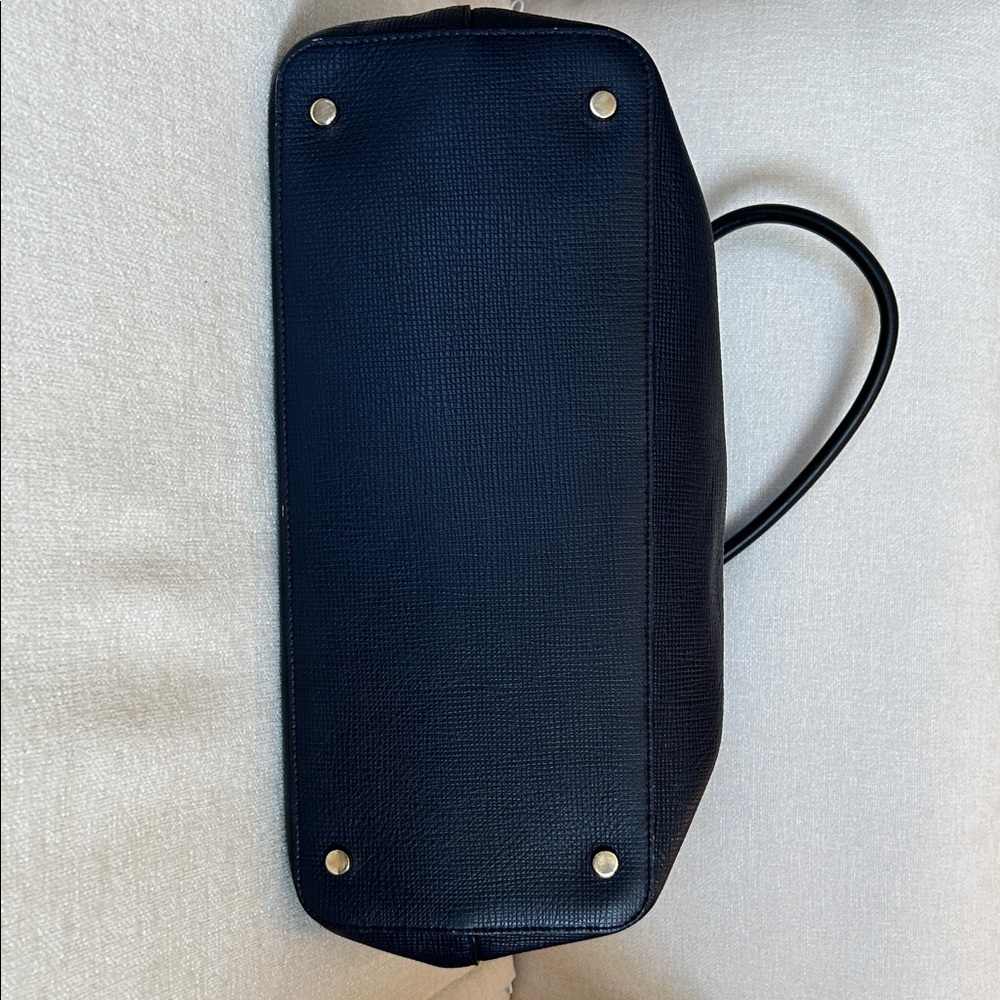 🔥 Smythson Panama cross-grain leather business shoulder bag - navy - Picture 11 of 12